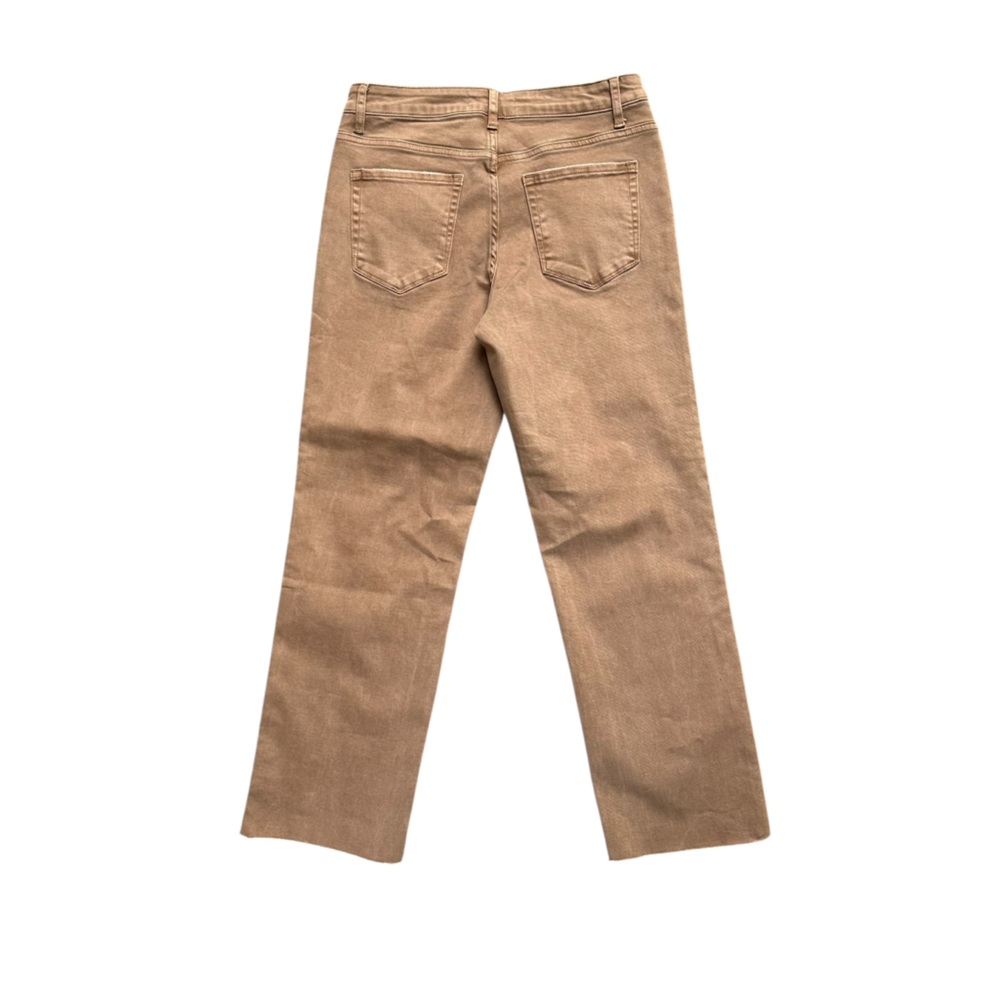 Women's Cropped Straight Jeans in Light Brown - Picture 8 of 9